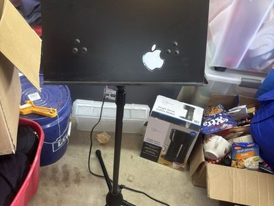 Black Metal Sheet Music Stand with Tripod Base