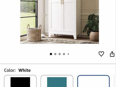 White metal storage cabinet