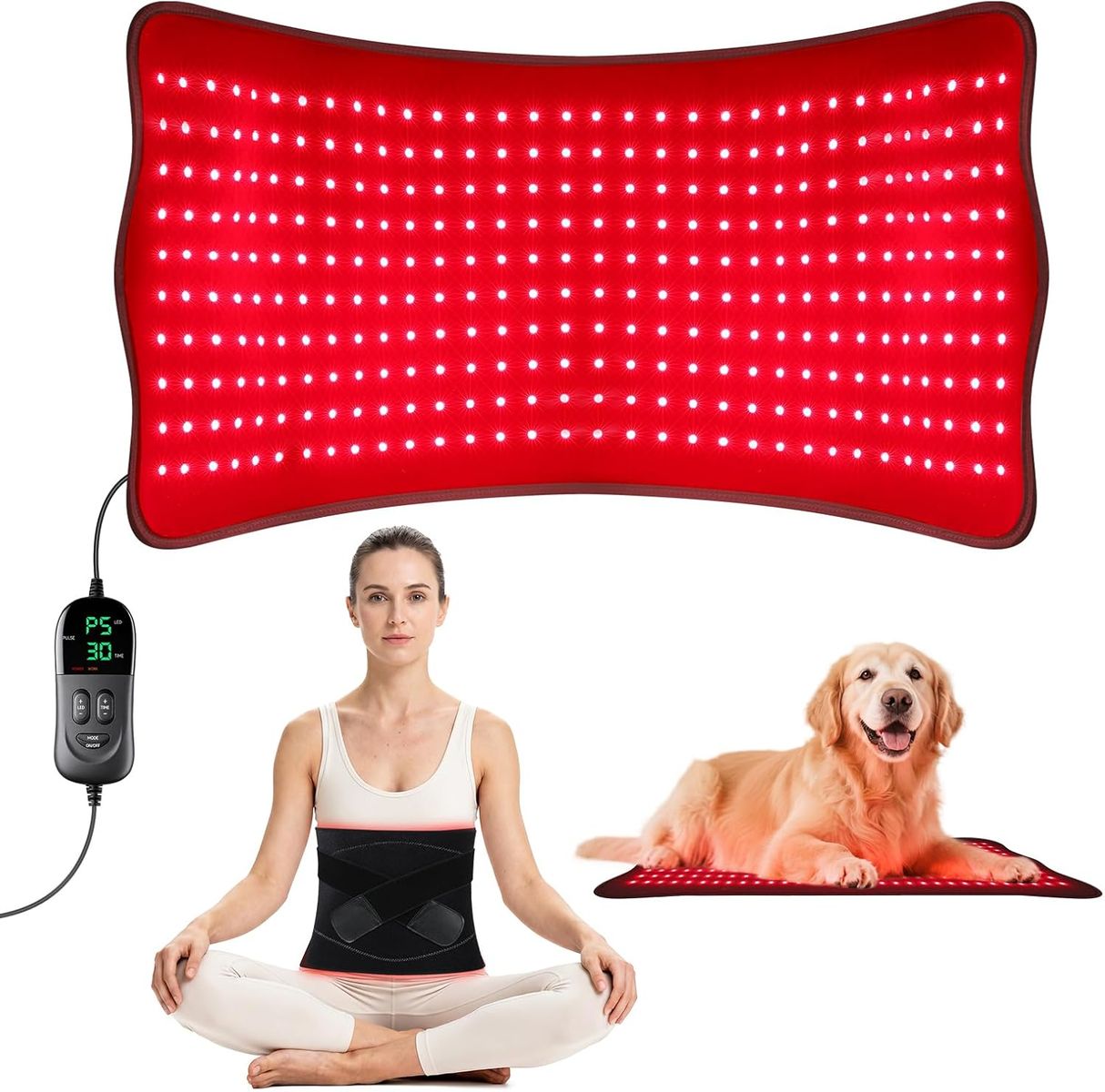 NEW 320 LEDs Red Light Therapy Mat for Full Body, 32’’ x 13’’ Large Infrared Light Therapy with Timer