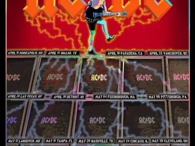 LIMITED EDITION AC/DC PWRUP 2025 Foil Pop-Up Exclusive Tour Poster