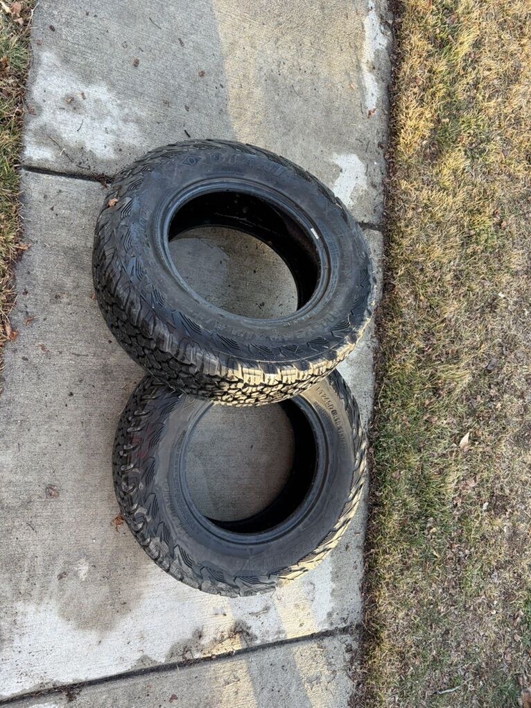 245/70R16 Otani SA2000 A/T Tires ~ 80% Tread