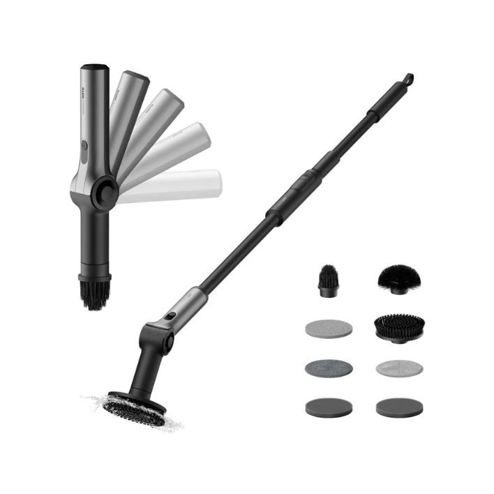 HOTO Cordless Spin Scrubber: 2.5 N·M torque, six brush heads, IPX7 rated 1848324 #98946