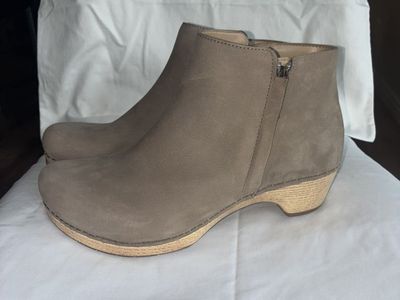 Dansko Taupe Nubuck Ankle Bootie Size 42