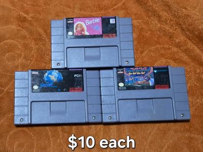 Nintendo sNes games $10 each including