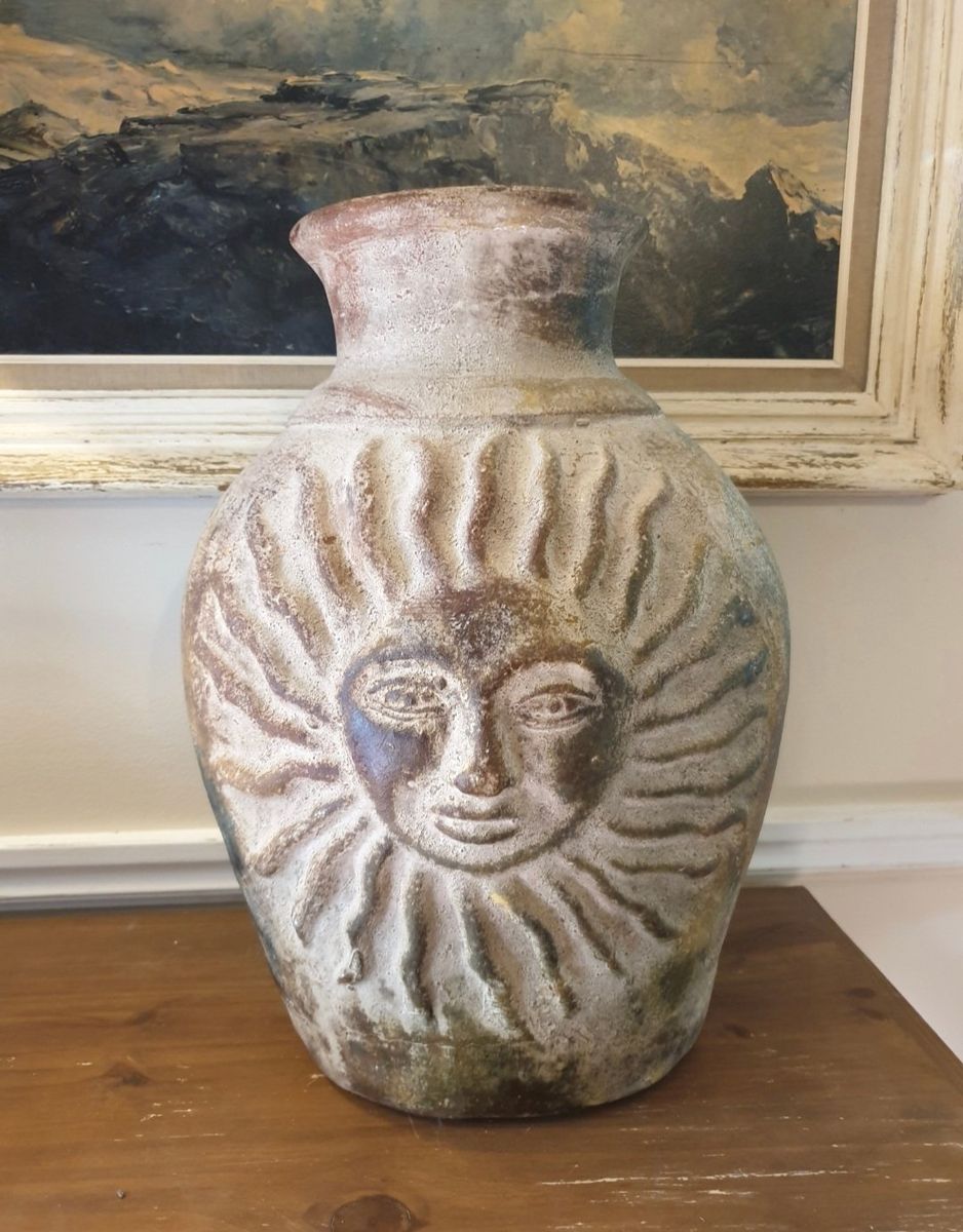 Vintage Terracotta Sun Vase