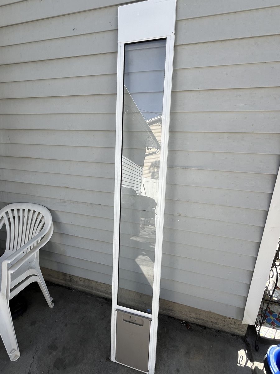 Pet door for sliding glass door.