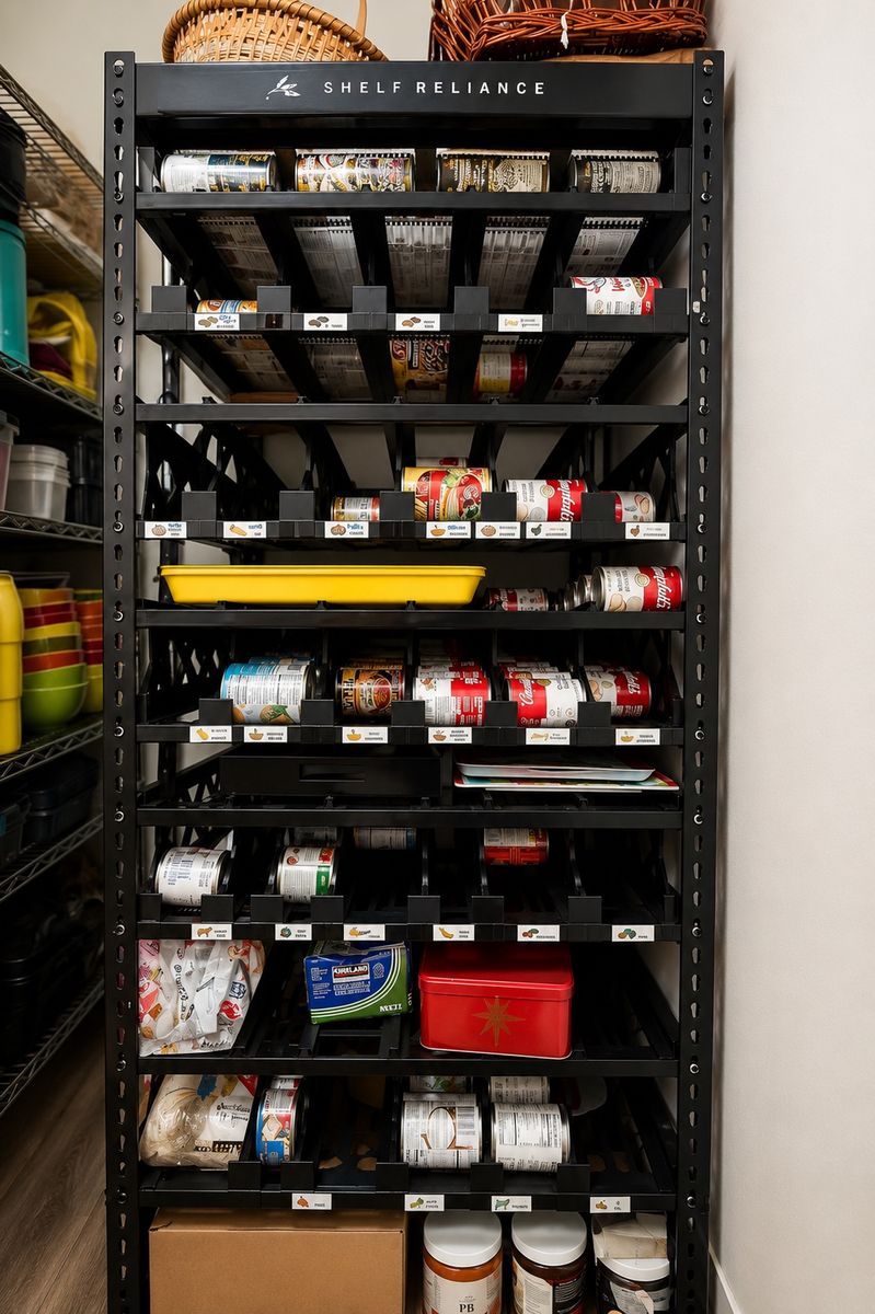Shelf Reliance Canned Food Storage Rotation System Rack - 72" High