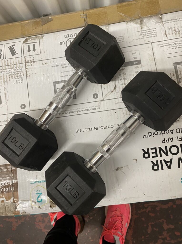 PAIR OF 10LB DUMBBELLS