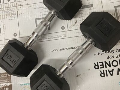 PAIR OF 10LB DUMBBELLS