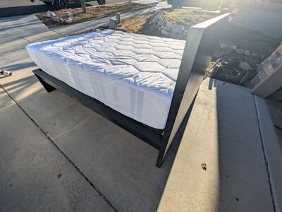 Queen mattress and bed frame