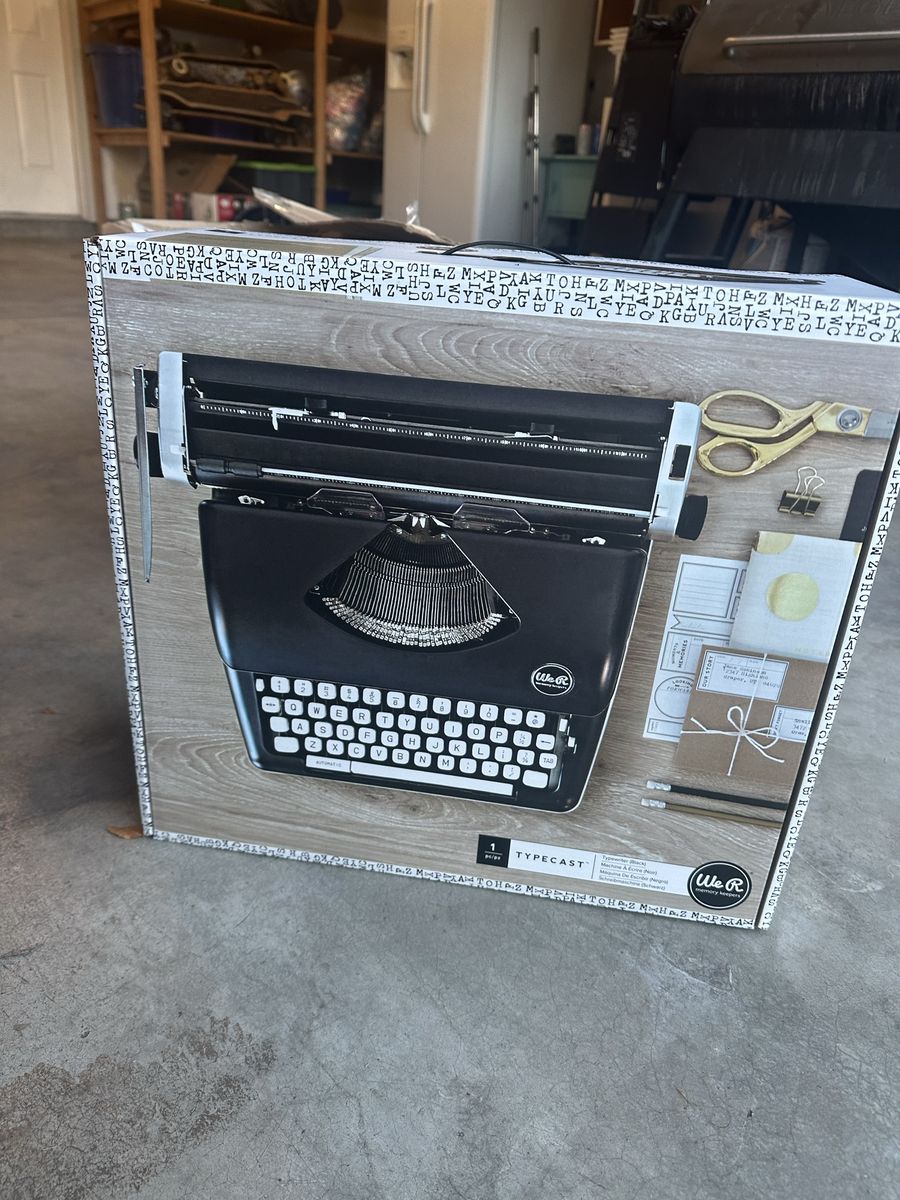Type cast type writer - brand new. Retails for $220 - selling for $150. Pick up in Provo