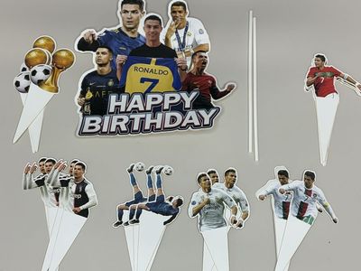 Ronaldo Cake and Cupcake Toppers