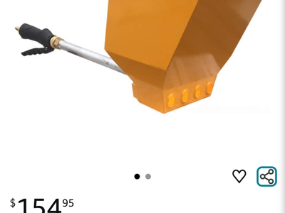BES Benron Equipment & Supply Stucco Sprayer Scoop N Shoot Steel Hopper Spray Tool