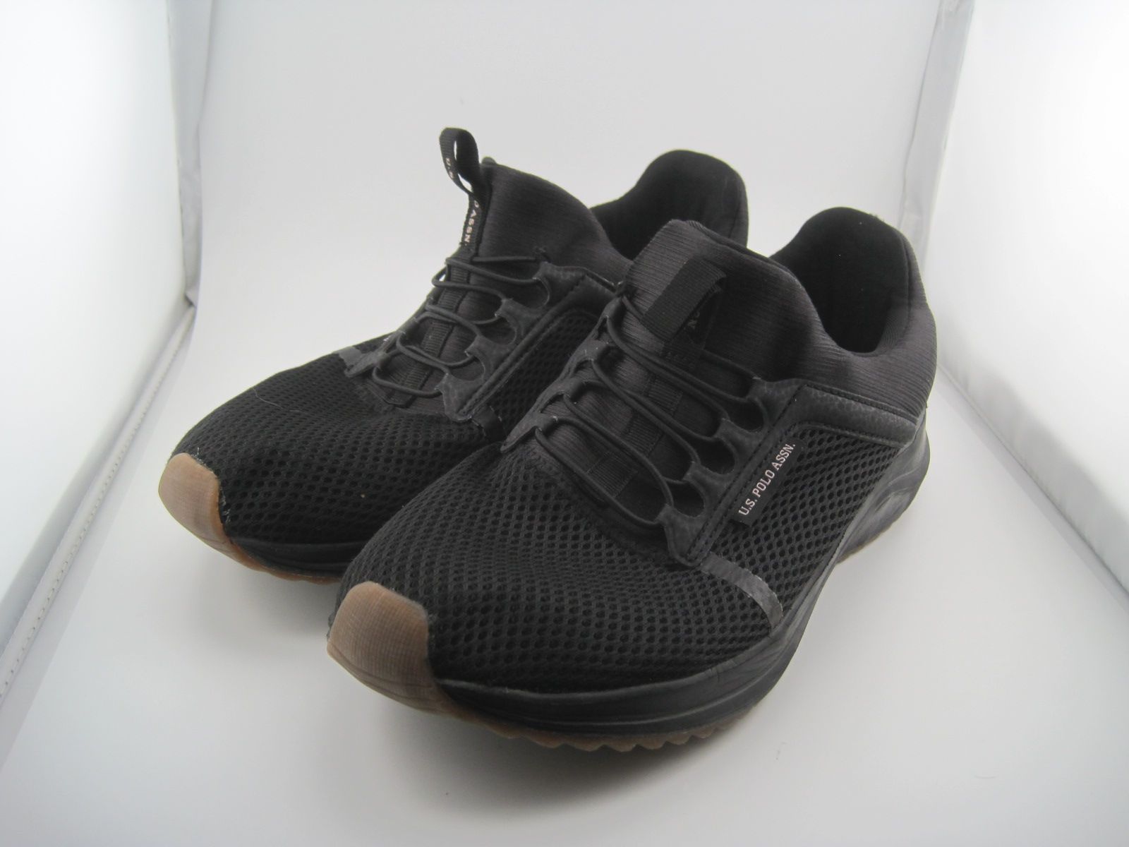 U.S. Polo Assn. Athletic Mesh Comfort Shoes Men's Slip On Size 10W Black & Brown