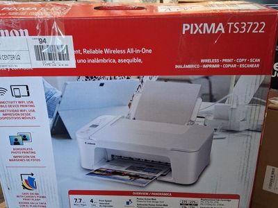 Canon PIXMA TS3722 Wireless All-in-One Inkjet Printer - Print, Copy, Scan