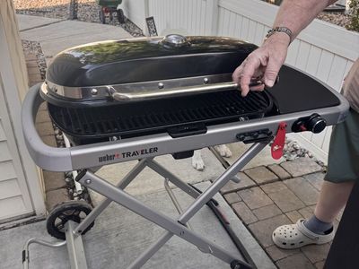 Weber Traveler Portable Propane Gas Grill - Black