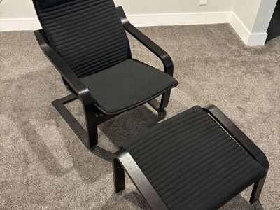 Ikea Armchair + Ottoman Poaeng