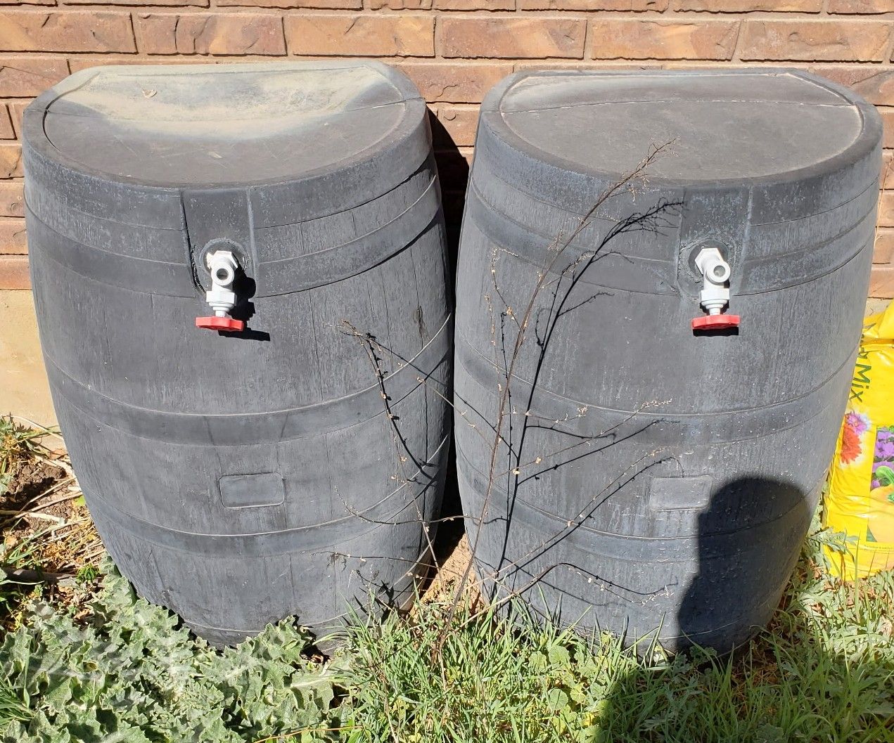 50 gallon rain barrel, two available, price per each