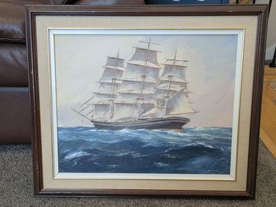 Original Bob MacDougall “Cutty Sark” Maritime Painting