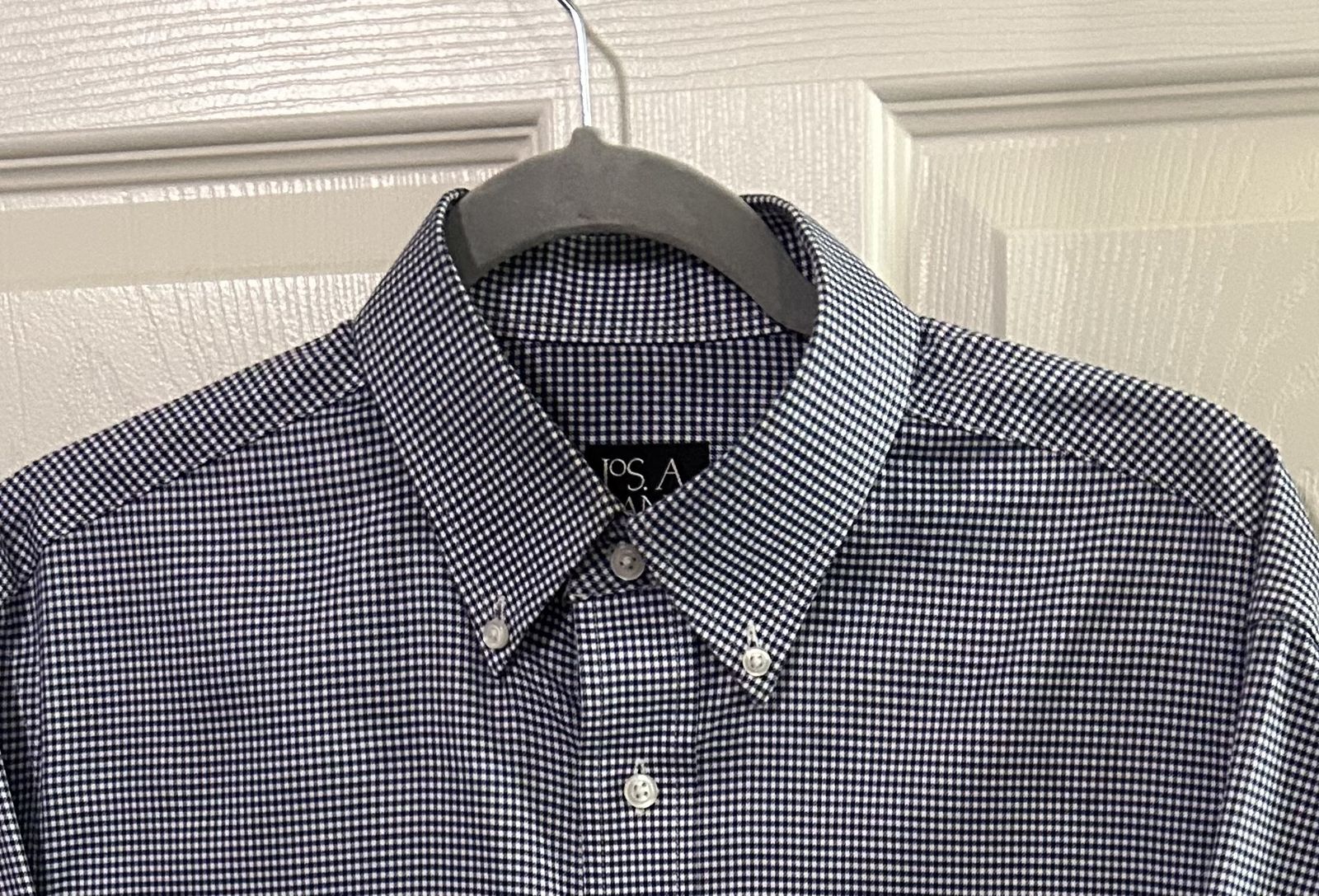 Jos.A.Bank Traveler collection long sleeve gingham button down