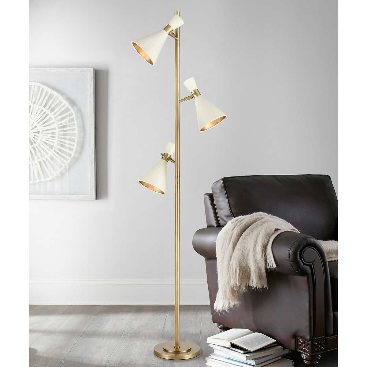 Glen Park Studio tL71276  Soho 3-Arm Floor Lamp, Brass Finish 1725646 #95299