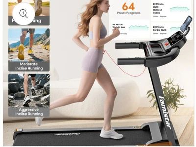 $100 ONLY! GREAT DEAL TODAY!️ FAMISTAR T72 FOLDING TREADMILL BRAND NEW IN BOX