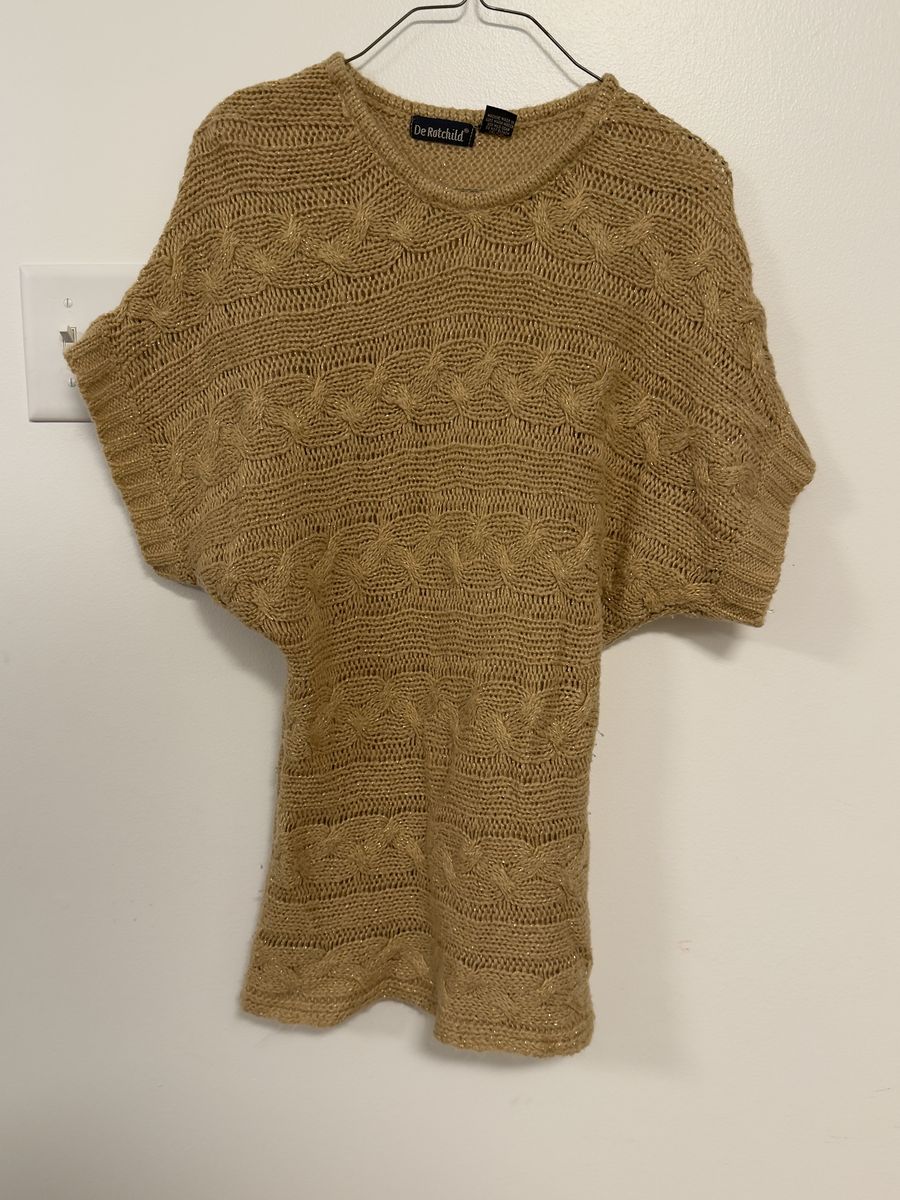 Knitted short sleeve sweater/blouse (Women's)