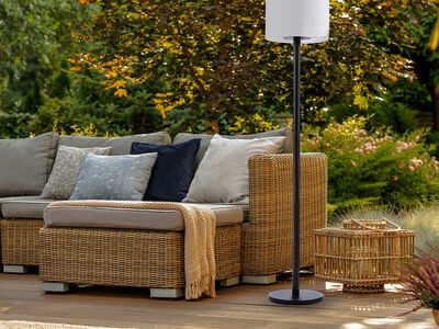 GloGlobe WEB672 Solar Powered Patio Lamp 1603320 #90687