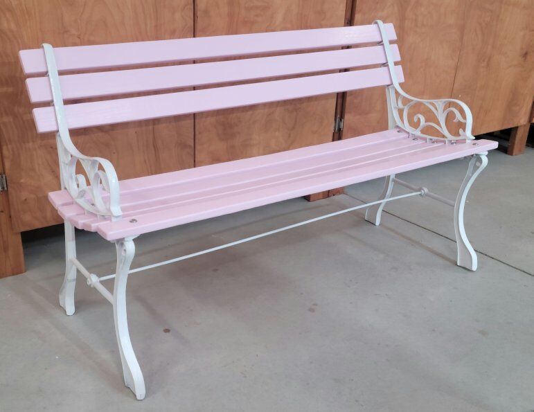 "Breast Cancer" Pink Bench