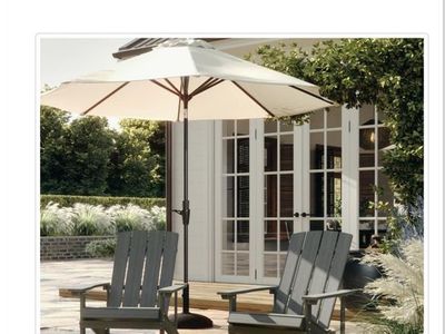 Charlestown Commercial All-Weather Poly Resin Wood Adirondack Chair - Gray