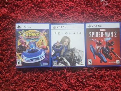 Lot of 3 PS5 Games: Sonic Racing CrossWorlds, Pragmata, Marvel's Spider-Man 2