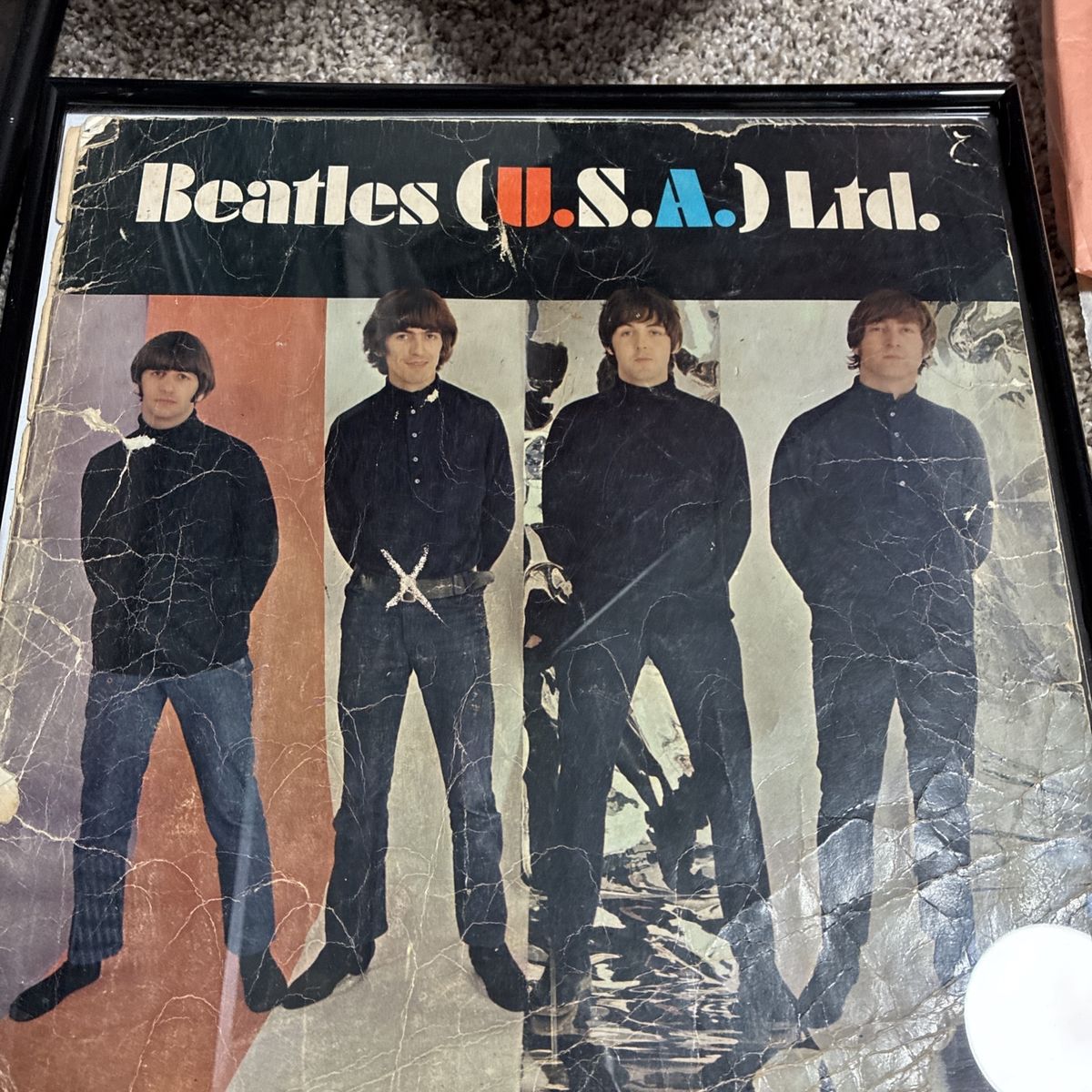Vintage 1966 The Beatles (U.S.A.) Ltd. LP concert program Art Original
