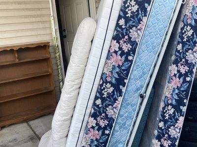 FREE 2 mattresses, 2 box springs, futon, trundle