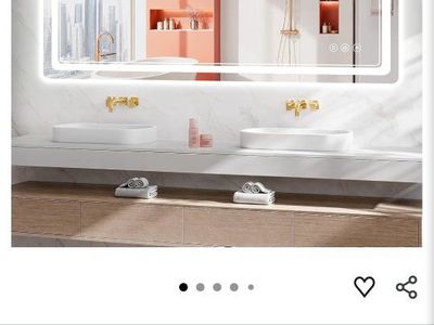 BEAUTYPEAK 48"x24" LED Bathroom Mirror with Lights, Backlit + Front Lit, Anti-Fog, Dimmable, Memory
Brand New in Box $75