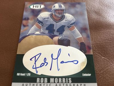 2000 BYU Cougars Rob Morris Authentic Autograph HIT Hand Signed Auto Football Card Certified