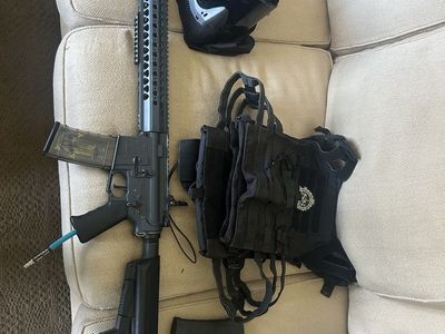 Airsoft hpa Starter Bundle with Rifle, Vest, Magazines, and Mask
