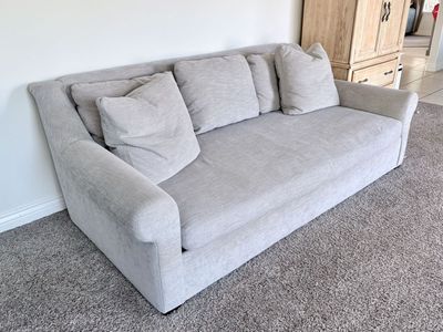 Kroehler Oversized Light Gray Sofa and Matching Chair Set