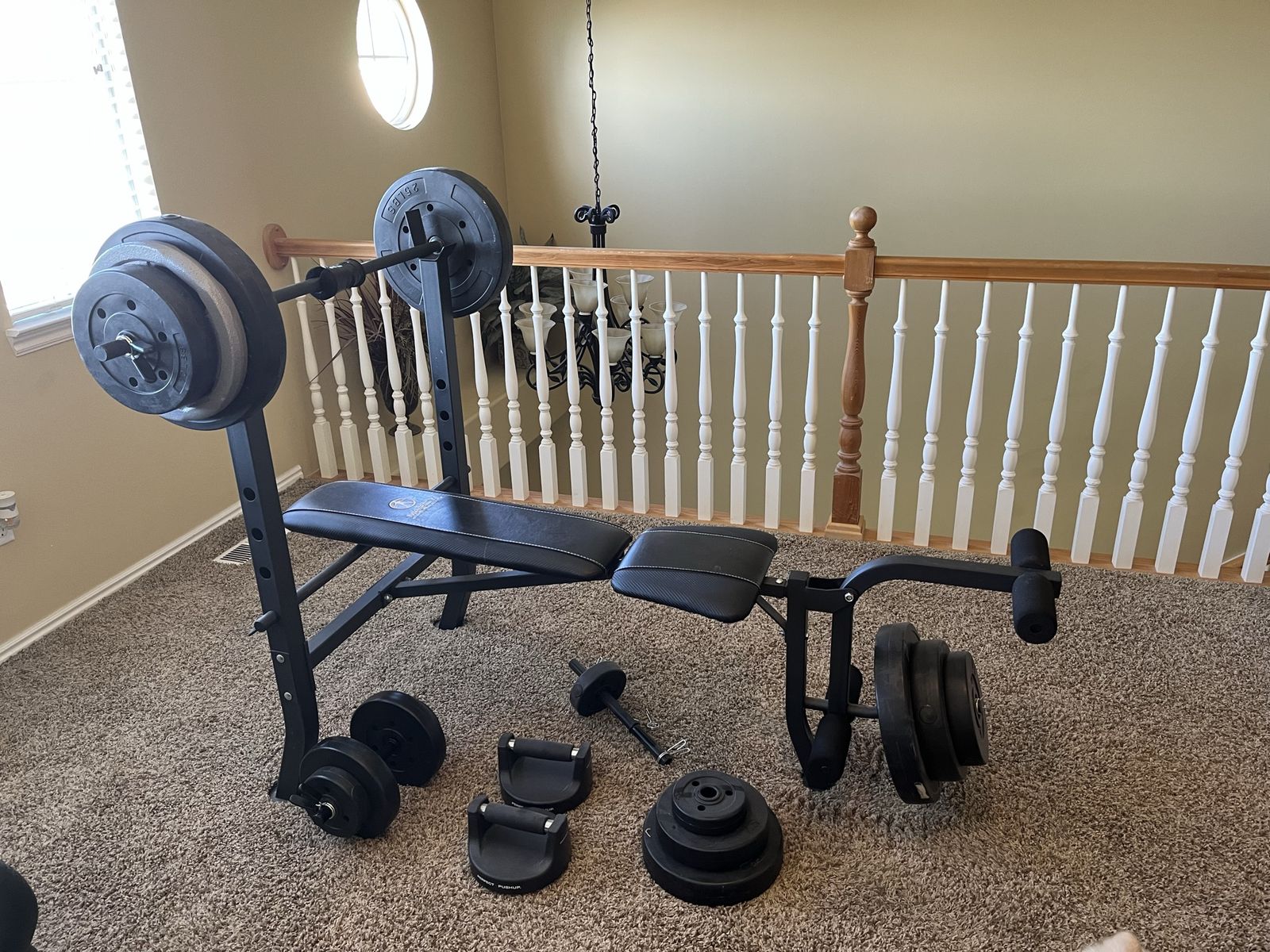 Weights and bench press