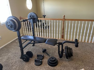 Weights and bench press