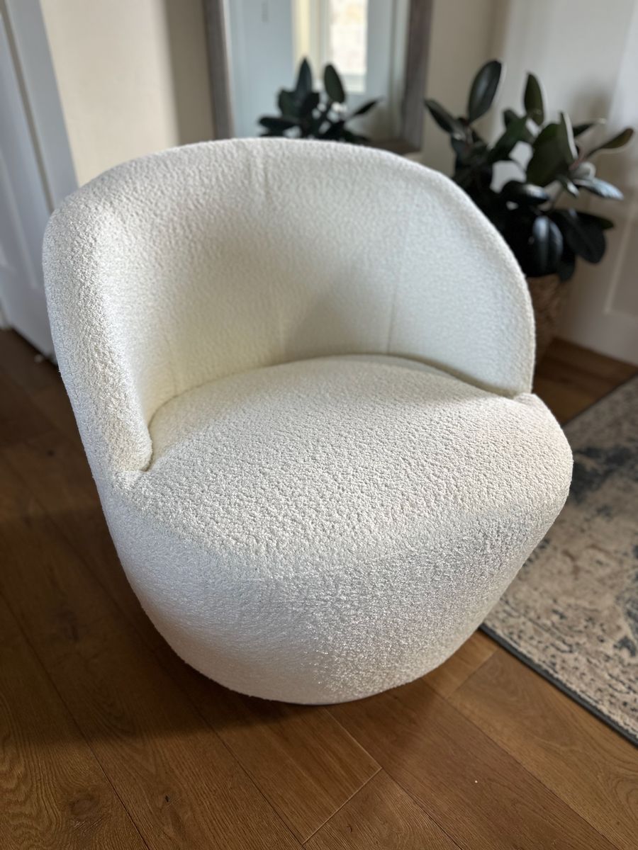 Brand New Cream Swivel Accent Chair (Wayfair)