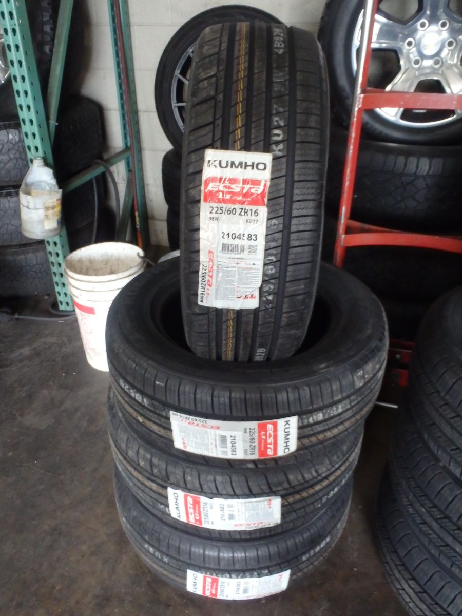 225/60R16 KUMHO ECSTA LX PLATINUM SET OF BRAND NEW TIRES