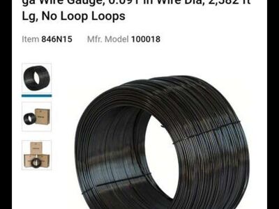 New in box 11 gauge black anealed wire