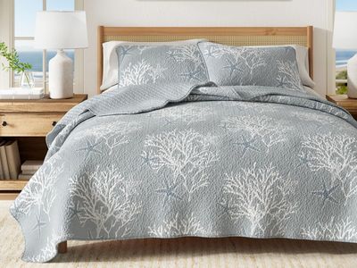 New Coastal Quilt Set - 3-Piece King/California King Size Nautical Bedding Set