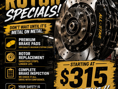 Brake & Rotor Specials!