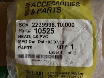 LMI Milton Roy 10525 Head 3.0 PVC Metering Pump Part