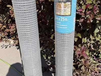 These 2 rolls are 4 ft. x 25 ft. Everbilt Galvanized Hardware Cloth.
