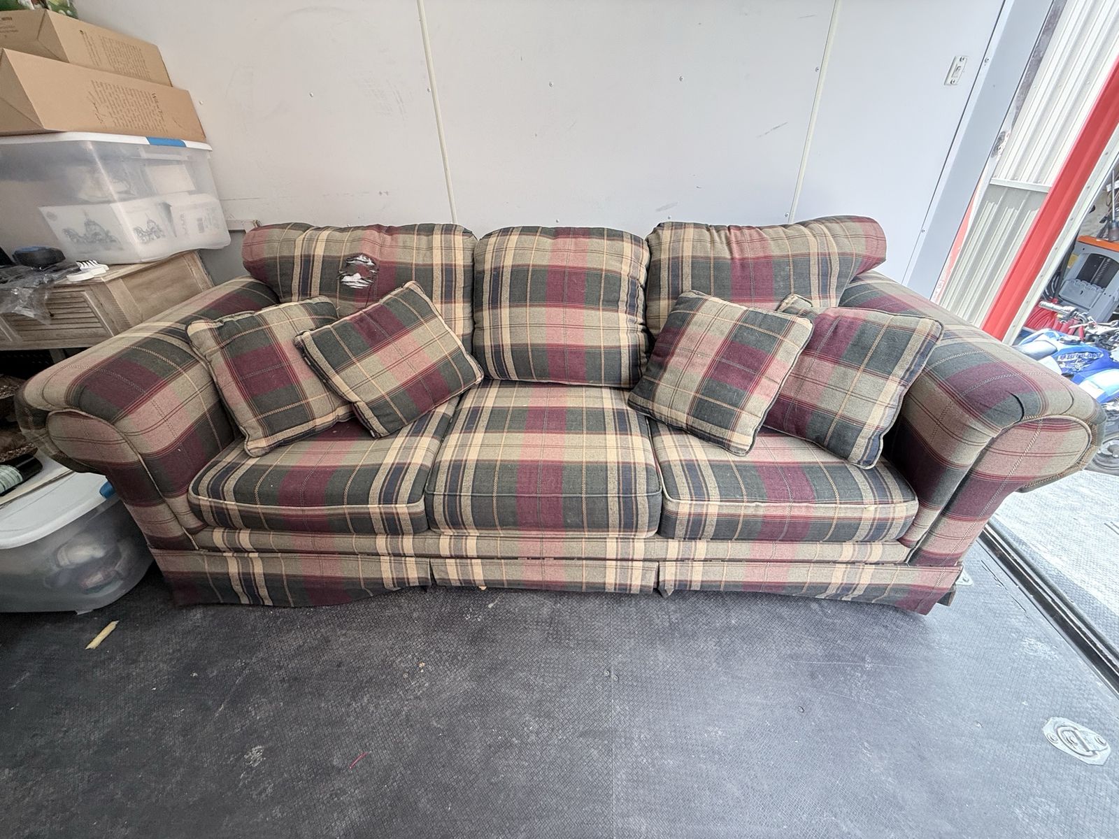 Plaid couch