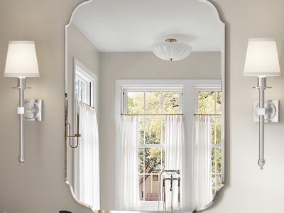 NEWSilver Beveled Edge Frameless Bathroom Mirror