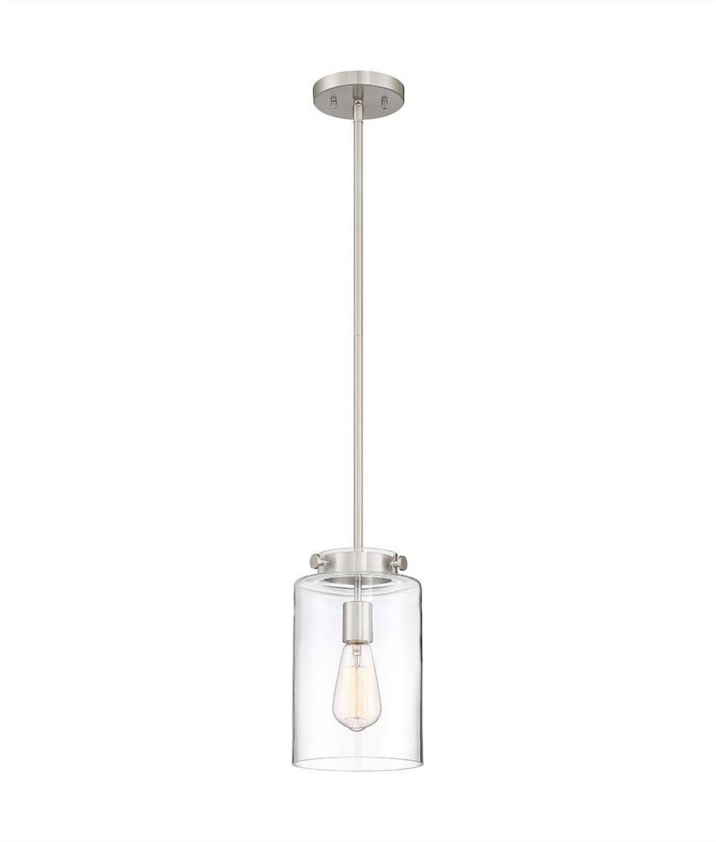 Mini Pendant Light Glass and Brushed Nickel