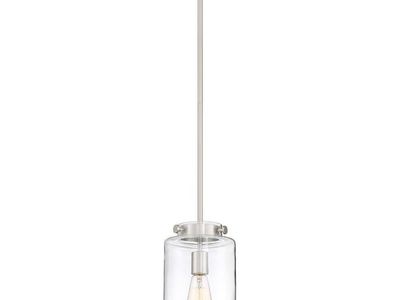 Mini Pendant Light Glass and Brushed Nickel